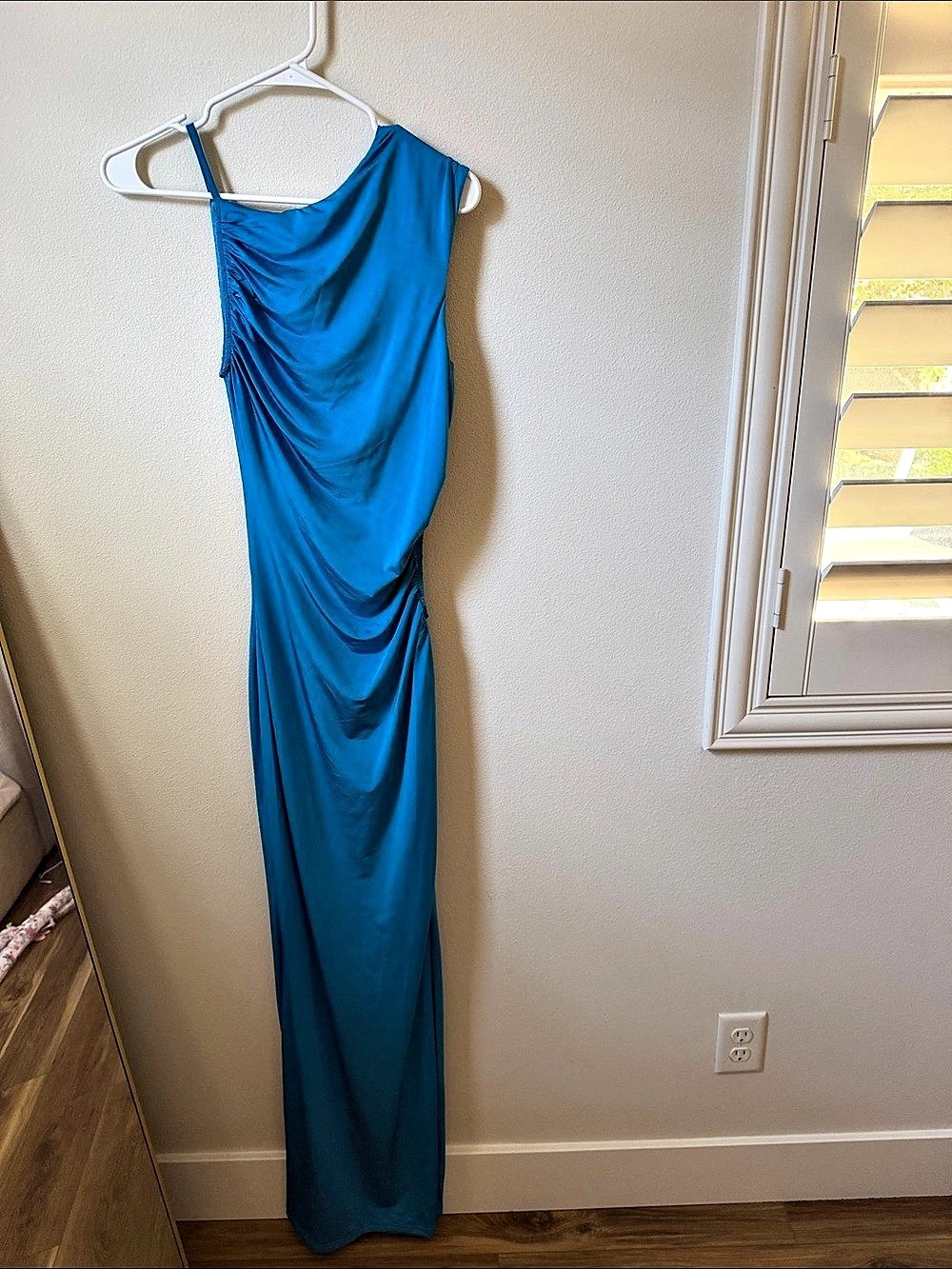 Superdown Ruched Blue Maxi Dress Like New